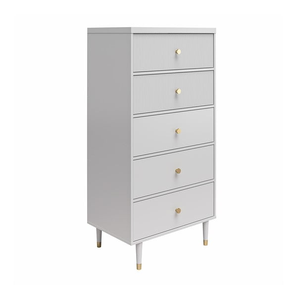 Svijetlo siva visoka komoda 70x141 cm Elizabeth – CosmoLiving by Cosmopolitan-image-2