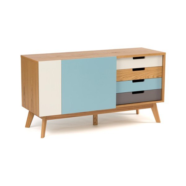 Komoda s plavim detaljima Woodman Chaser-image-3