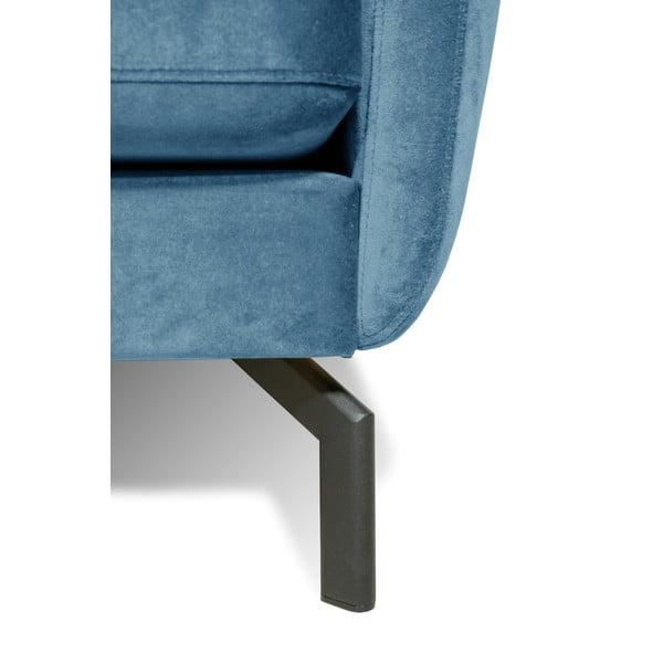 Plava kutna garnitura s baršunastom površinom Scandic Magic, lijevi kut-image-4