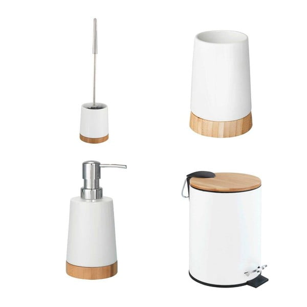 Bijeli keramički set pribora za kupaonicu Bamboo – Wenko