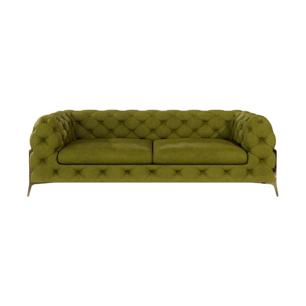 Zelena baršunasti sofa 225 cm Chelsea Bis – Ropez