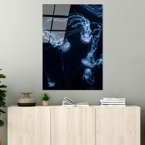 Staklena slika 70x100 cm Jelly Fish - Wallity-image-1