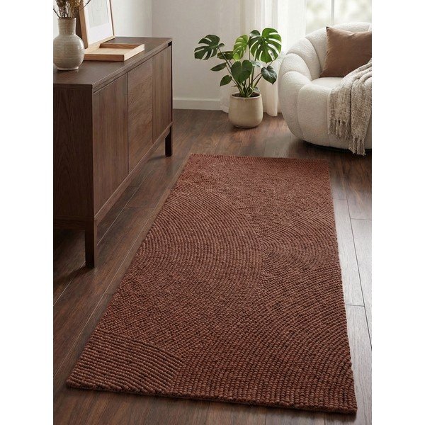 Ciglasta ručno rađena vunena staza 80x300 cm Calmio – Hanse Home-image-1