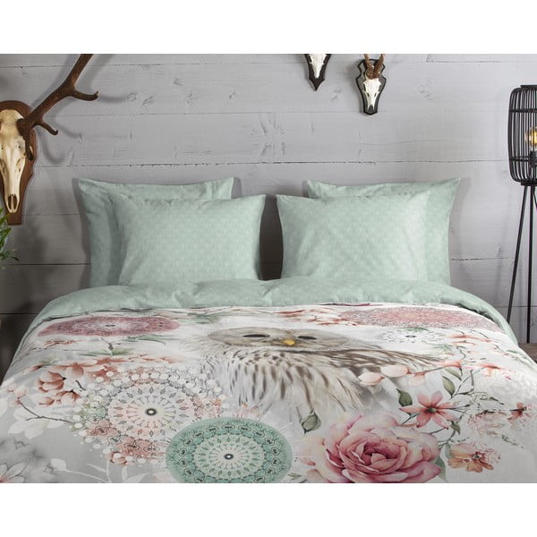 Zelena flanelska posteljina za krevet za jednu osobu 140x200 cm Omaira – HIP-image-2