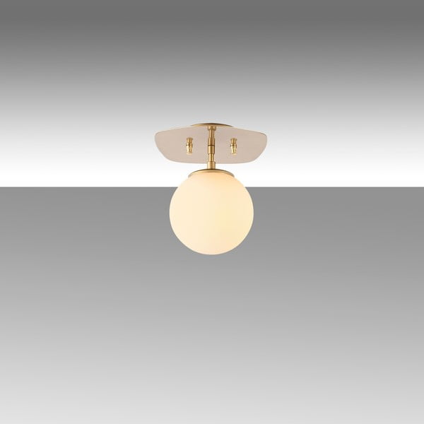 Stropna svjetiljka u zlatnoj boji sa staklenim sjenilom 20x25 cm Well – Opviq lights-image-2