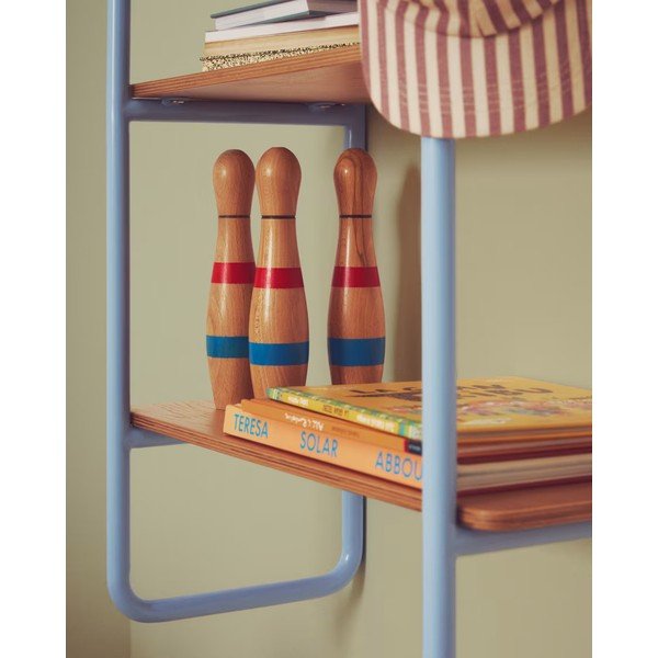 Svijetlo plava/u prirodnoj boji viseća dječja biblioteka u dekoru jasena 60x70x28 cm Tinn – Kave Home-image-4