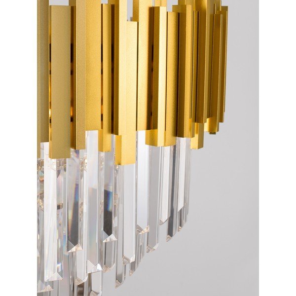 Metalna viseća svjetiljka u zlatnoj boji s kristalnim sjenilom ø 73 cm Grane – Nova Luce-image-1