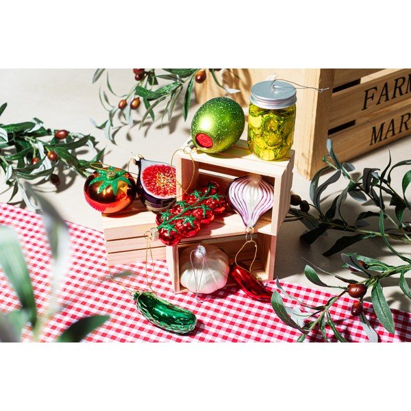 Stakleni ukas za božićno drvce 7 cm Olive – Sass & Belle-image-4