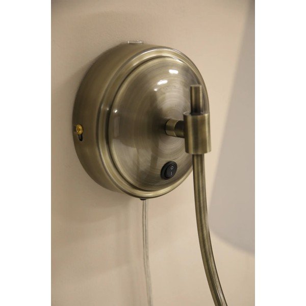 Bijela/mjedena zidna lampa s utikačem Amar – Markslöjd-image-3