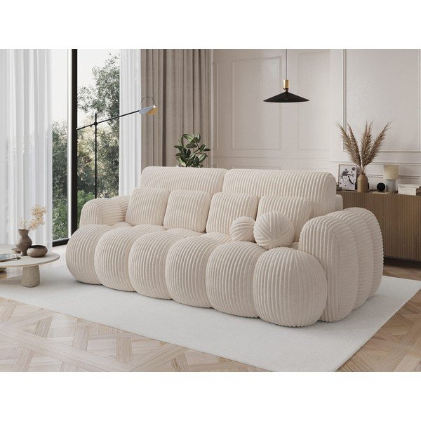 Bež sklopiva sofa od samta 256 cm Cotonn – ELTAP-image-3