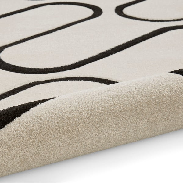 Crno-bijeli tepih 160x230 cm Linear Curve – Catherine Lansfield-image-3