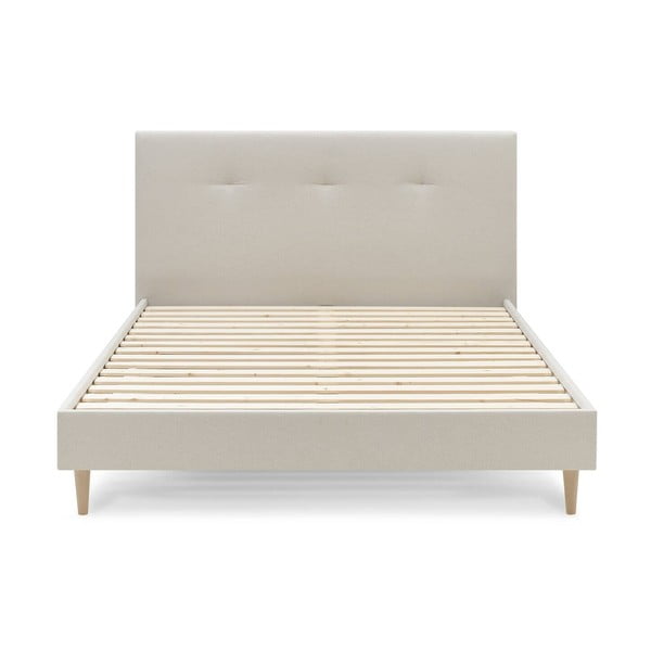 Bež tapecirani bračni krevet s podnicom 160x200 cm Tory - Bobochic Paris-image-1