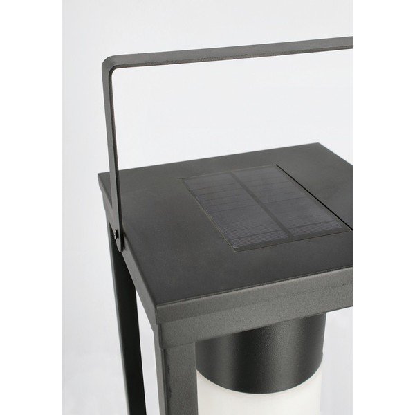Crna LED lanterna sa solarnim panel/s USB (visina 75 cm) Solar – Bizzotto-image-3