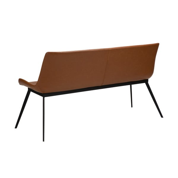 Konjak smeđa klupa od imitacije kože DAN-FORM Denmark Hype-image-3