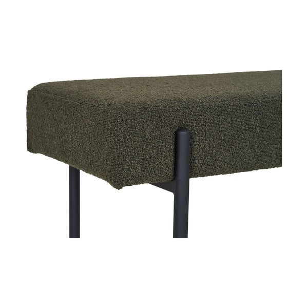 Tamno zelena klupa od bouclé tkanine Swindon – House Nordic-image-3
