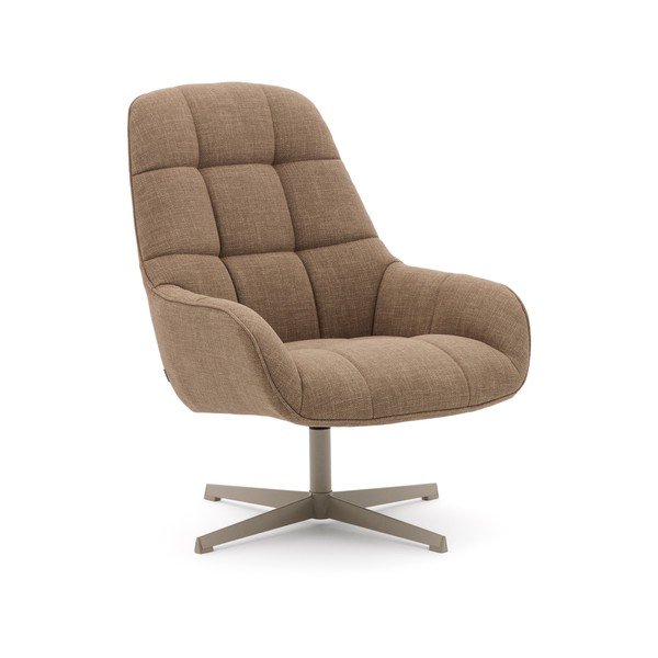 Smeđa okretna fotelja Jaspe – Kave Home