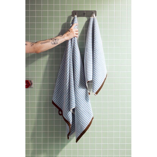 Smeđi/krem pamučan ručnik od frotira 70x140 cm Gobo – noo.ma-image-4