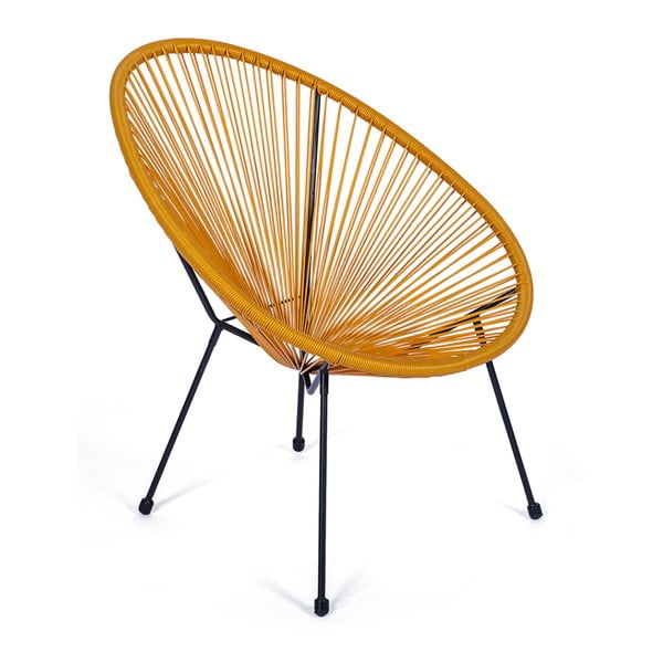 Žuta  metalna/plastična vrtna fotelja Avocado Comfort – Bonami Selection-image-1
