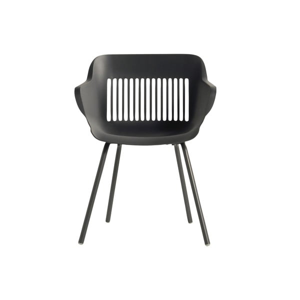 Tamno sive plastične vrtne stolice u setu 2 kom Jill Rondo – Hartman-image-2