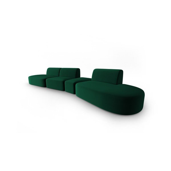 Zelena baršunasti sofa s desnim kutom 428 cm Paolo – Milo Casa-image-2