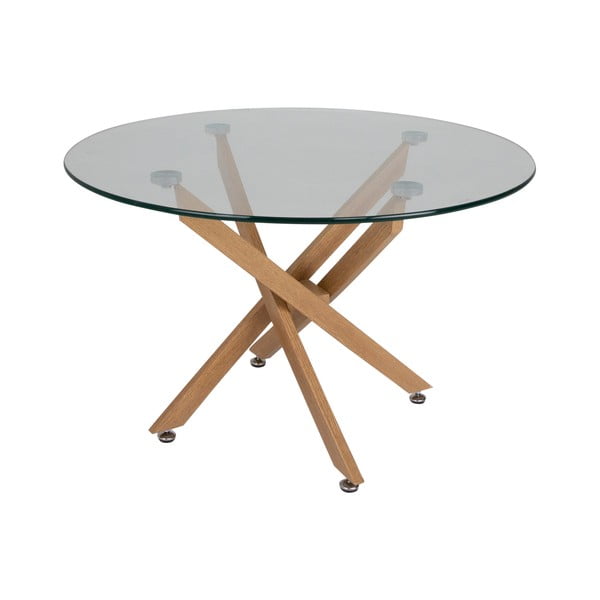 Blagovaonski stol sa staklenom pločom Canett Luri, ø 100 cm