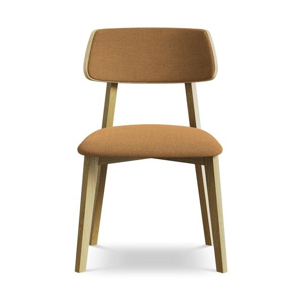 Blagovaonska stolica od masivnog drveta boja terakote Niu – Makamii-image-1