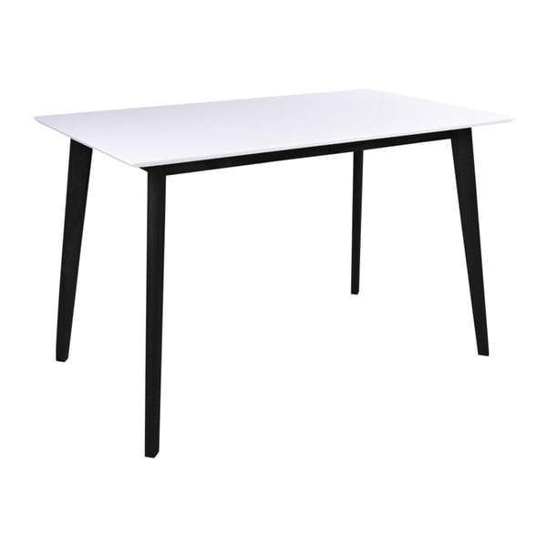 Bijeli blagovaonski stol s crnom konstrukcijom Bonami Essentials Vojens, 120 x 70 cm-image-1