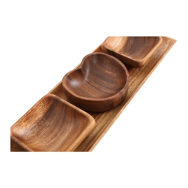 Zdjele za posluživanje s pladnjem od bagremovog drveta Premier Housewares Socorro-image-4