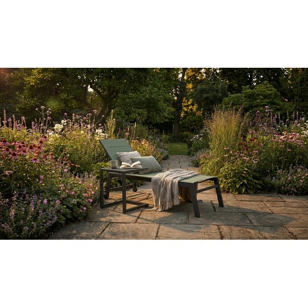 Zelena metalna vrtna ležaljka Hilde   – Bizzotto-image-1