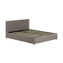 Sivi tapecirani bračni krevet s prostorom za odlaganje s podnicom 180x200 cm Nahiri – Kave Home