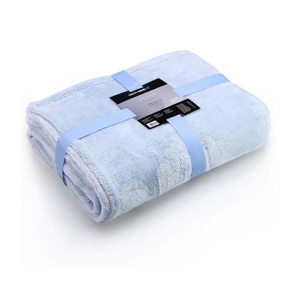 Svjetloplava deka od mikrovlakana DecoKing Fluff BabyBlue, 170 x 210 cm-image-3