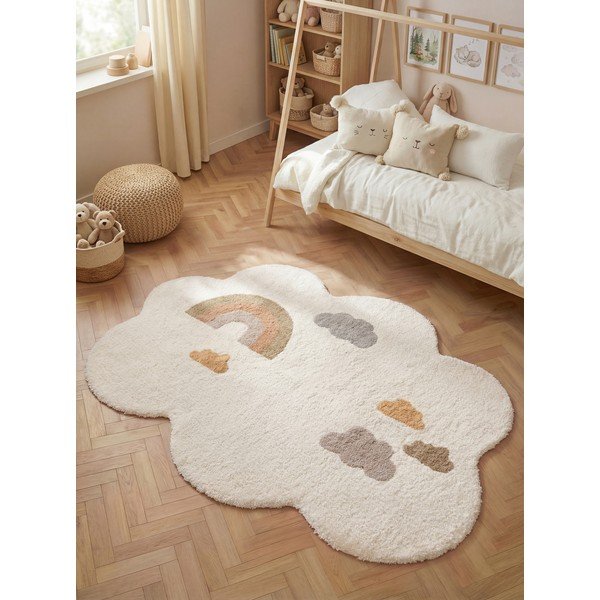 Krem periv/ručno rađen pamučan dječji tepih 140x200 cm Snuggle Willy – Hanse Home-image-1