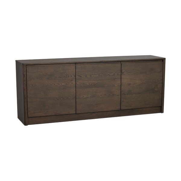 Komoda u dekoru hrasta u tamnoj prirodnoj boji 180x70x40 cm Melstone – Rowico