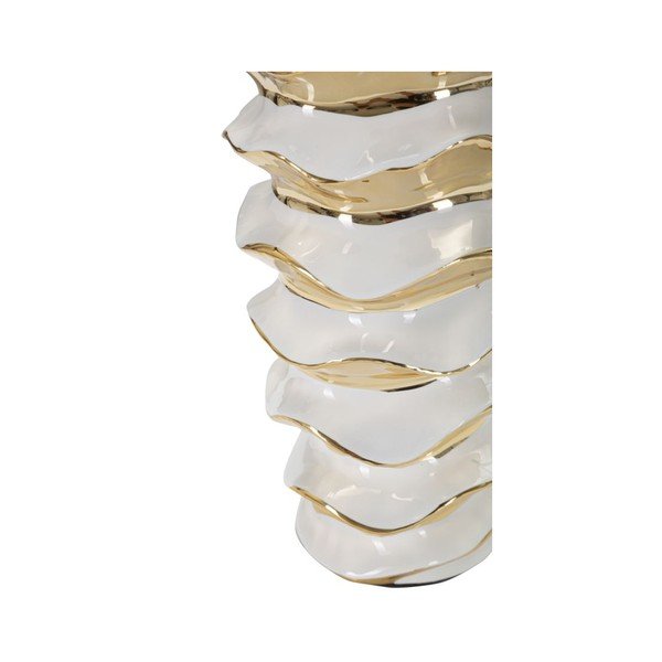 Bijela/u zlatnoj boji stolna lampa keramička s tekstilnim sjenilom (visina 53 cm) Glam Space – Mauro Ferretti-image-2