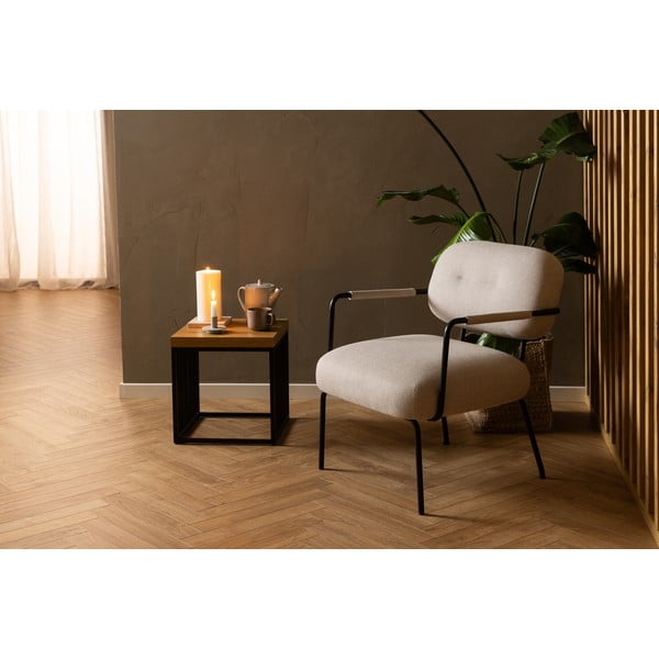 Pomoćni stol s pločom stola u dekoru hrasta 40x40 cm Strington – Actona-image-2