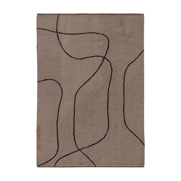 Smeđi periv pamučan tepih 140x200 cm Shadow – Mette Ditmer Denmark