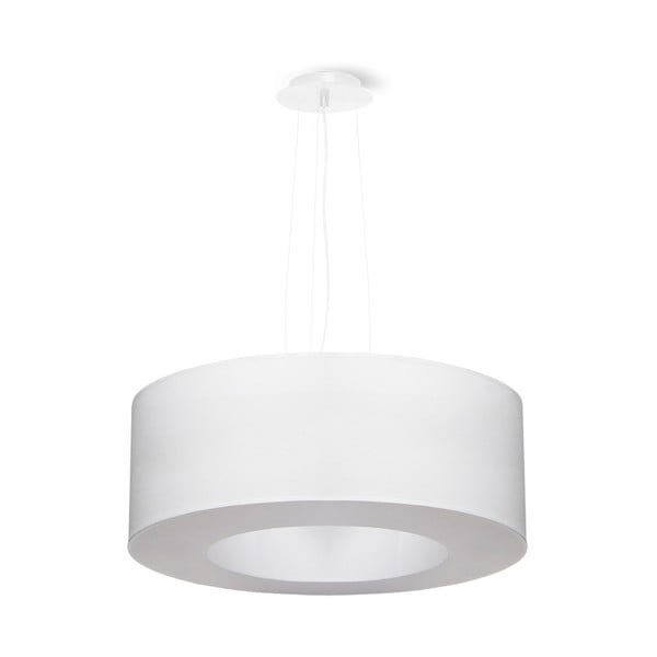 Bijela viseća svjetiljka s tekstilnim sjenilom ø 50 cm Galata – Nice Lamps