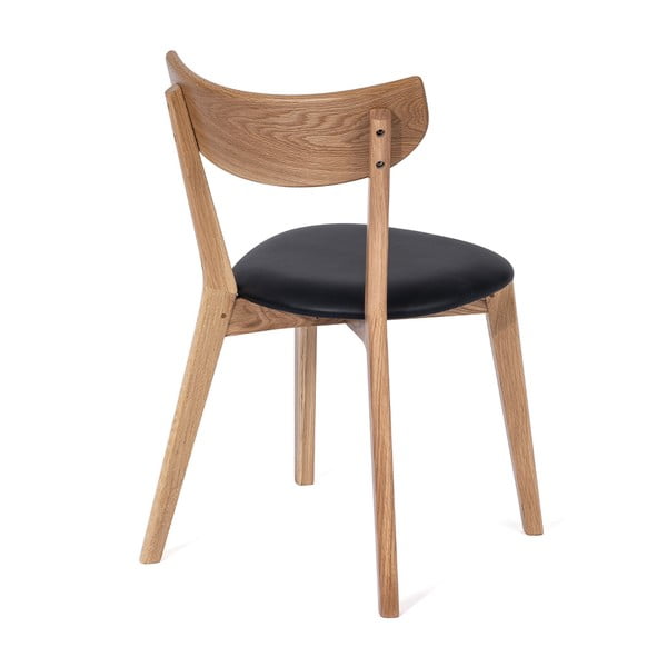 Blagovaonska stolica od hrastovine s crnim sjedištem Arch - Bonami Selection-image-1