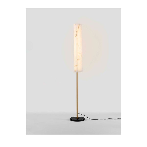 Krem/mjedena LED stojeća svjetiljka u mramornom dekoru (visina 160 cm) Aider – Nova Luce-image-4