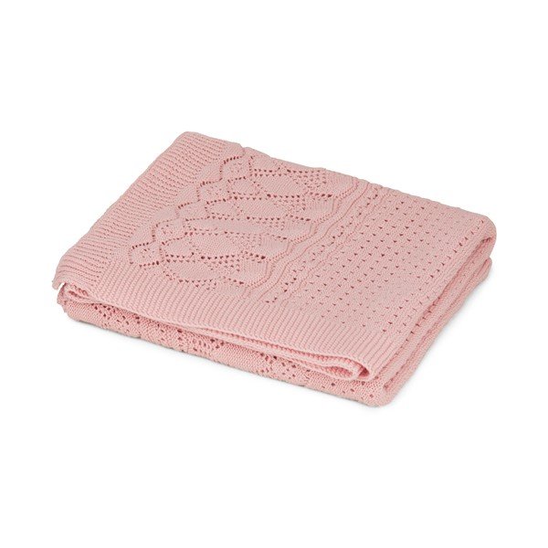Prljavo roza pletena deka za bebe od organskog pamuka 80x100 cm Sorbet – Cam Cam Copenhagen