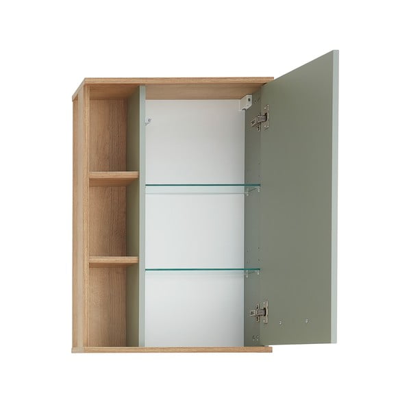 Zeleni viseći kupaonski ormarić u dekoru hrasta 51x75 cm Set 963 - Pelipal-image-2