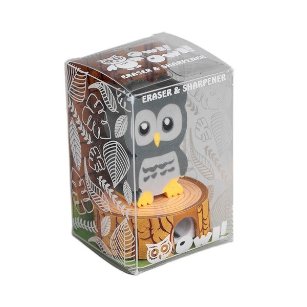 Šiljilo s gumom u obliku sove Rex London Owl-image-1