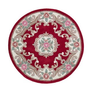 Crveni vuneni tepih Flair Rugs Aubusson, ⌀ 120 cm