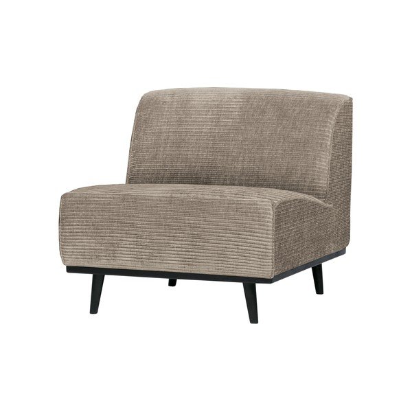 Sivo-smeđa samtena stolica BePureHome Statement-image-1