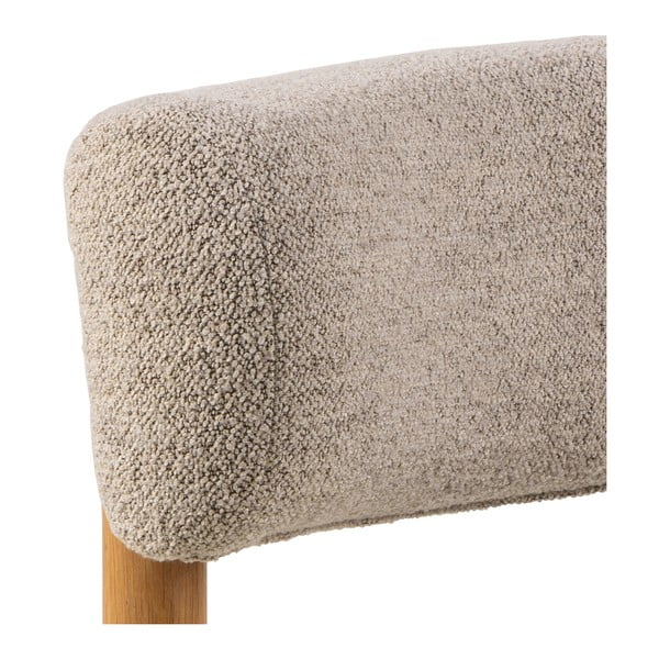 Bež fotelja od bouclé tkanine Burley – Actona-image-4