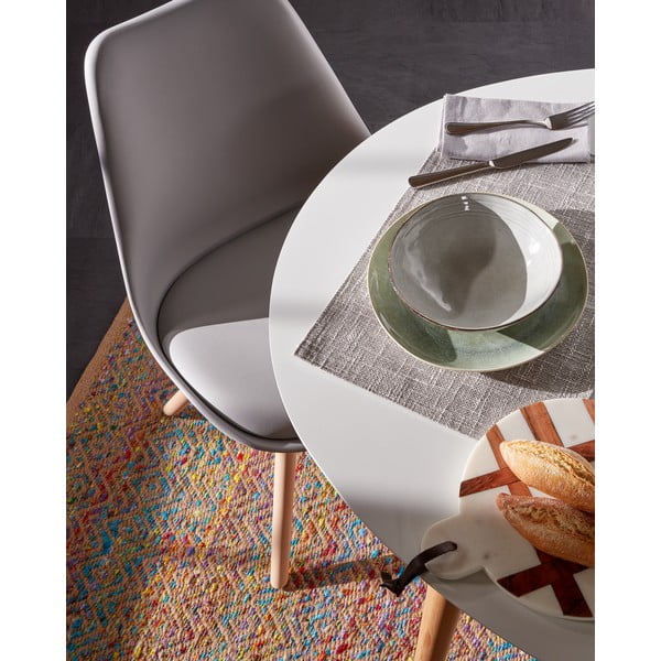 Bijeli proširiv blagovaonski stol s bijelom pločom stola 90x120 cm Oqui – Kave Home-image-3