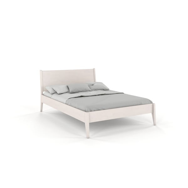 Bijeli bračni krevet od masivne bukve 140x200 cm Visby Radom – Skandica