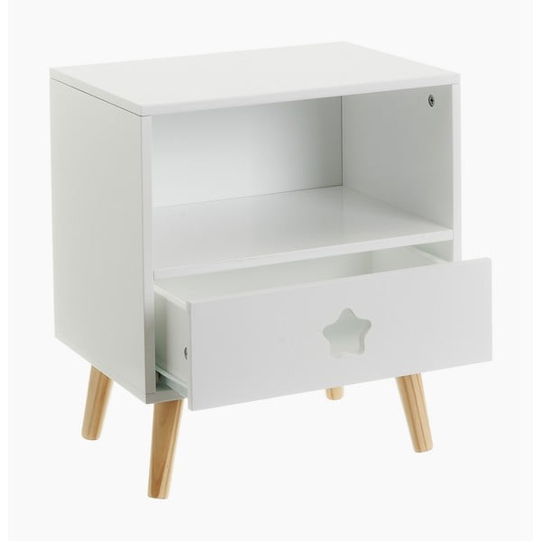 Bijeli dječji noćni ormarić s policama – Casa Selección-image-1