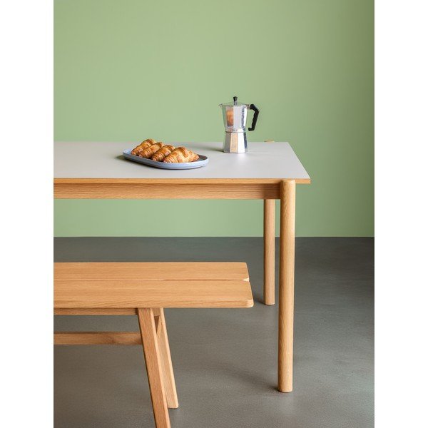 Blagovaonski stol od punog hrasta 107x190 cm Oblique – Hübsch-image-1