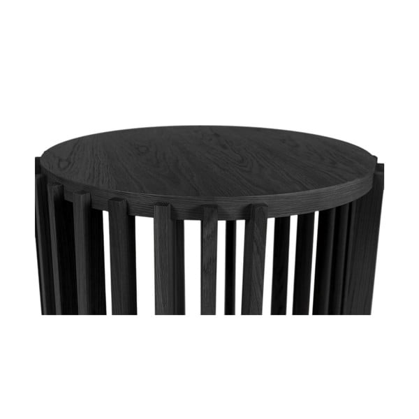 Crni pomoćni stolić Woodman Drum, ø 53 cm-image-4